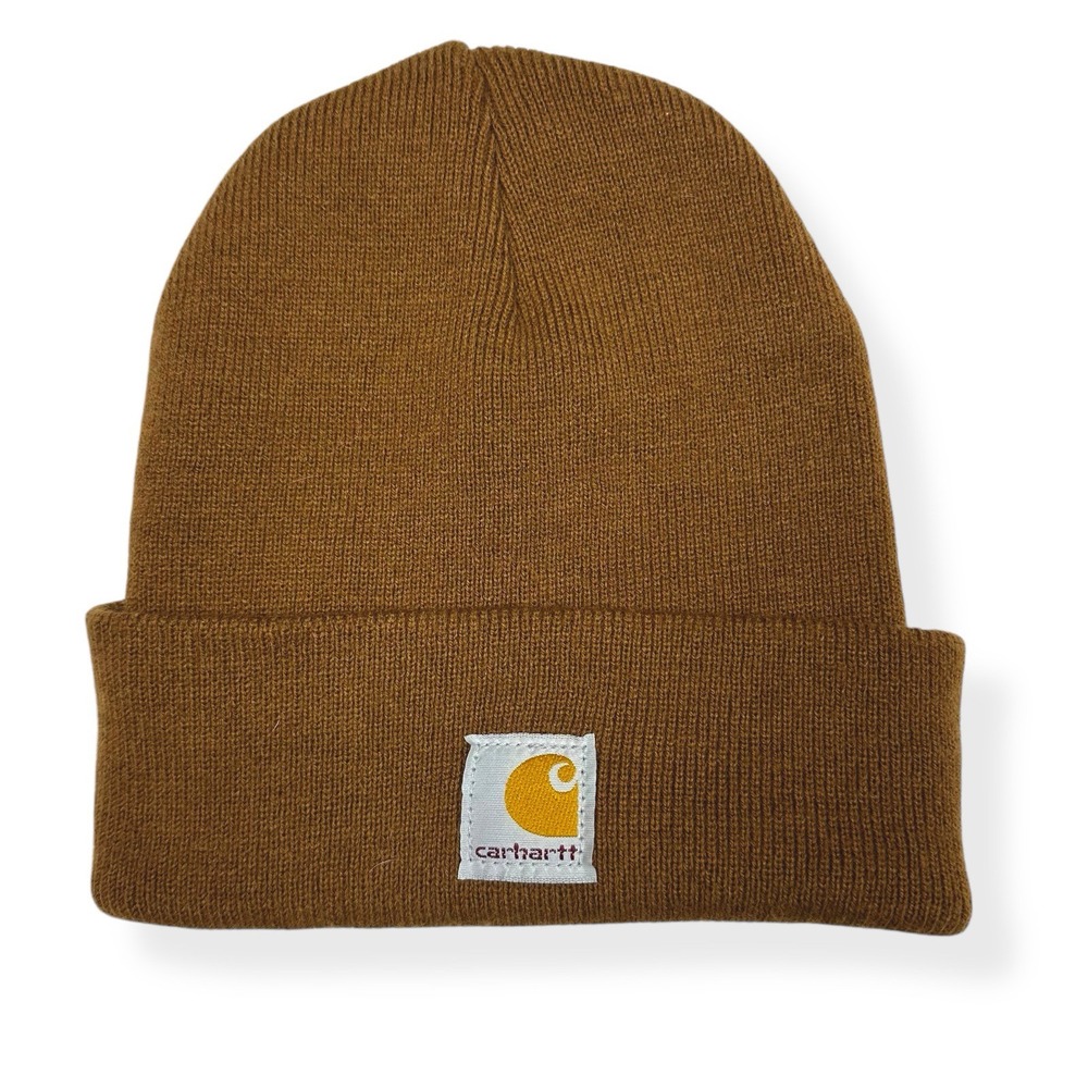 Carhartt Men's Brown Knit Cuffed Beanie‎ One Size USA Work